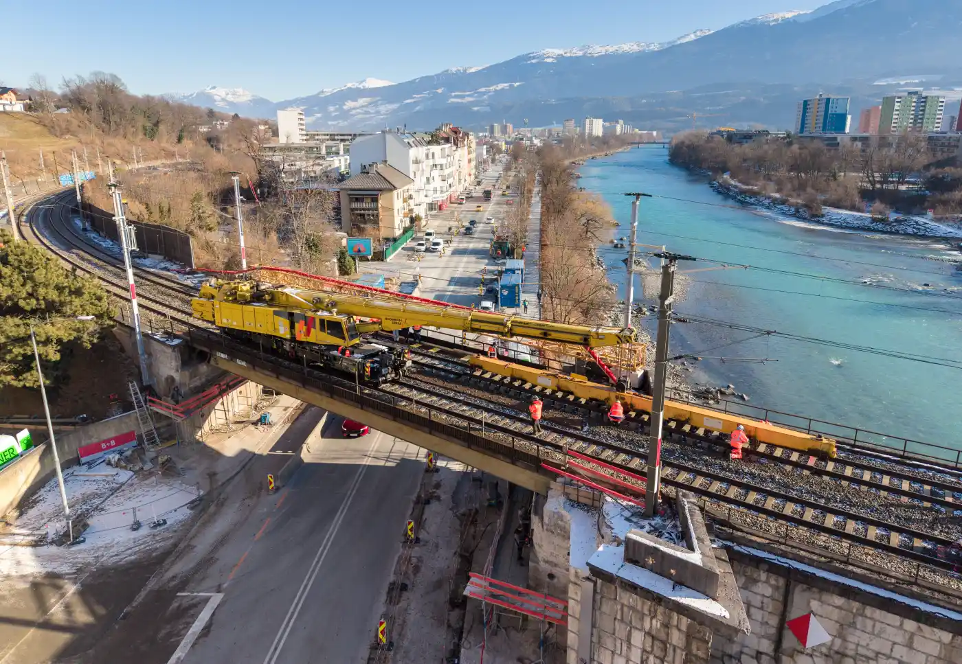 ÖBB Abtrag der Gleise Rauchmühlbrücke 1