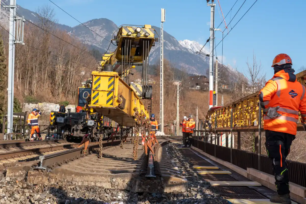 ÖBB Abtrag der Gleise Rauchmühlbrücke 2