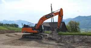 autonomer Develon Real-X-Kettenbagger