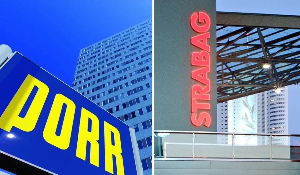 Bild mit Logos Porr und Strabag