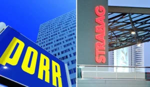 Bild mit Logos Porr und Strabag