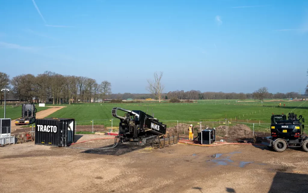 Überblick über die Baustelle der Niks Infra bei Geldern