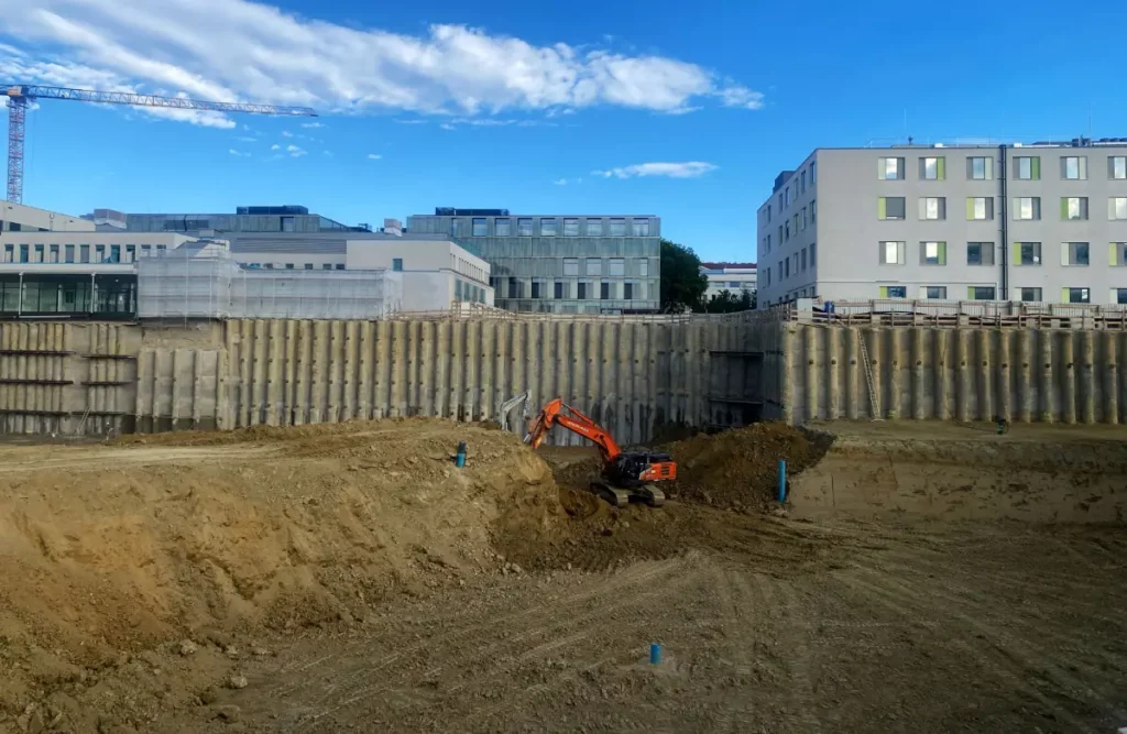 Erdhaushub Baustelle Porr